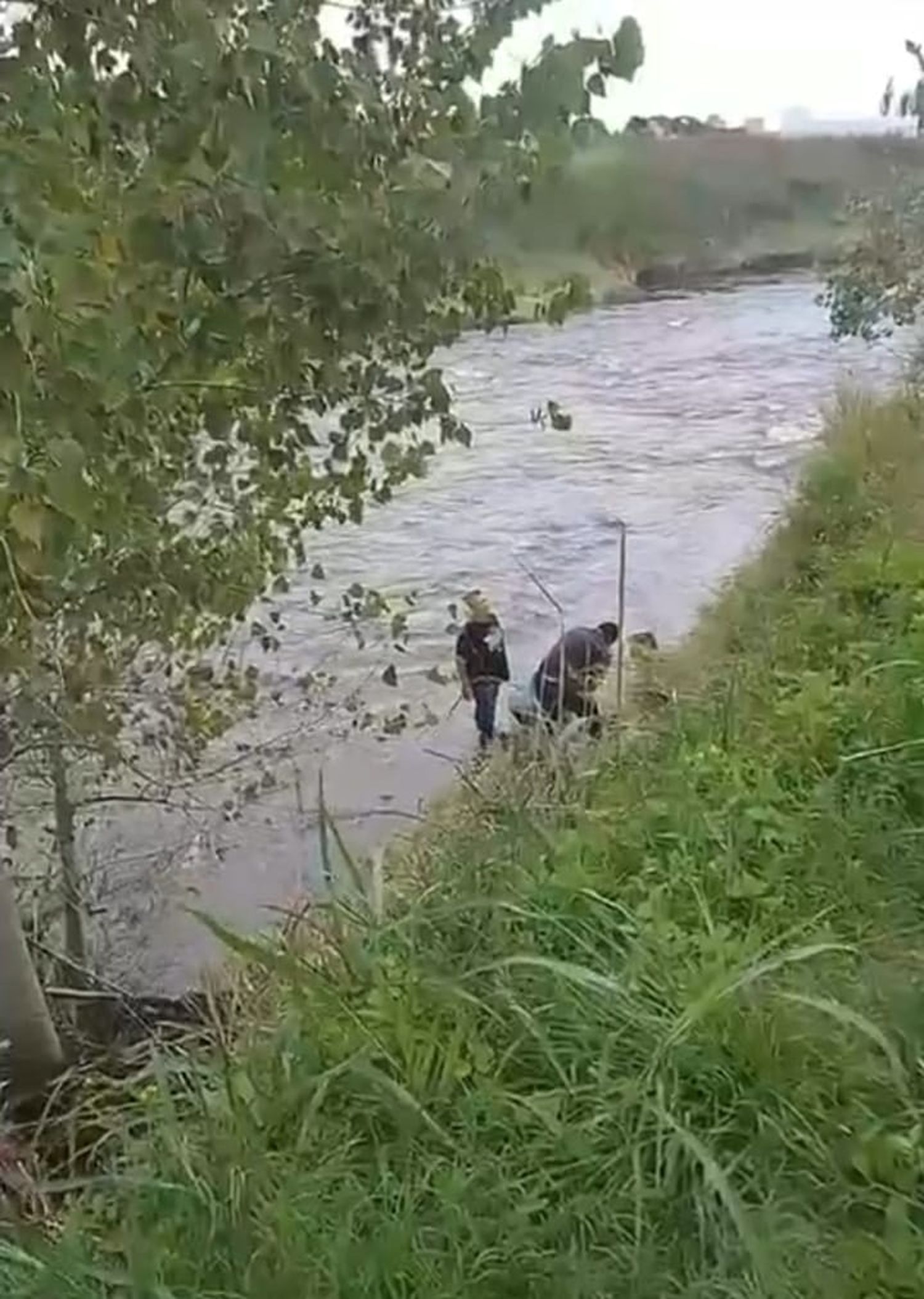 El cuerpo apareció flotando en un arroyo. Fotos: Somos Azul