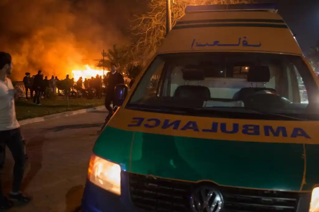 Archivo - Imagen de archivo de una ambulancia en un incendio en EgiptoEuropa Press/Contacto/Mengtao - Archivo
