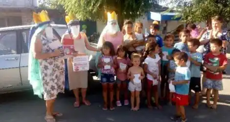 Los reyes magos pasaron por el barrio El Caserito
