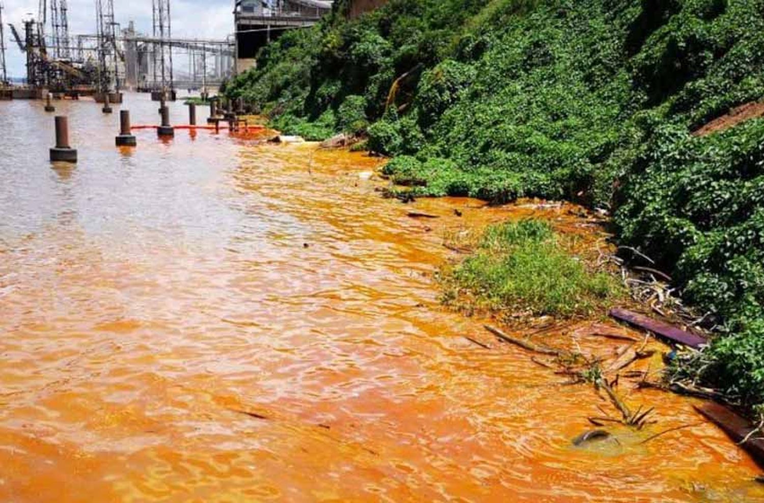 El río Paraná se tiñó de naranja y hay preocupación en la región