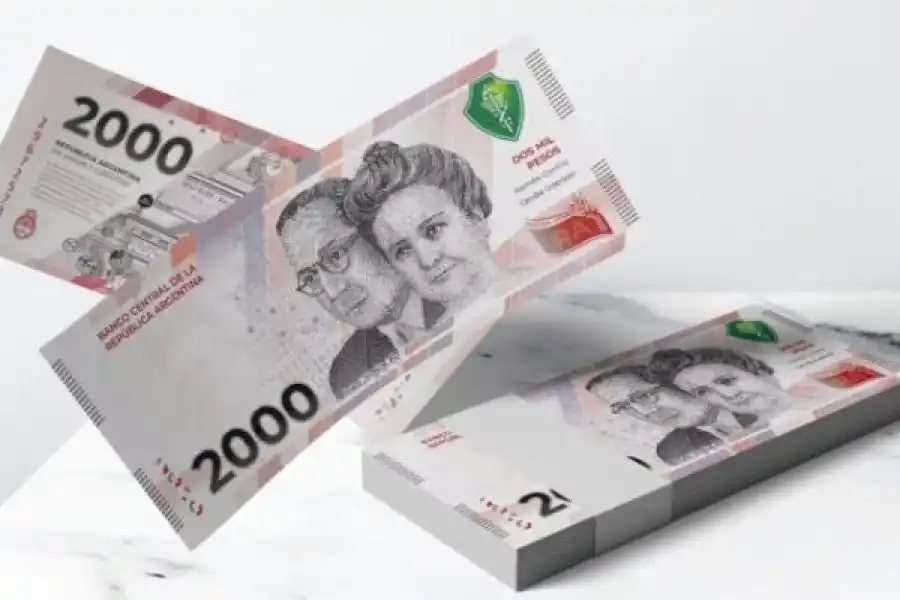 ¿Tiene un error el nuevo billete argentino de $ 2.000?