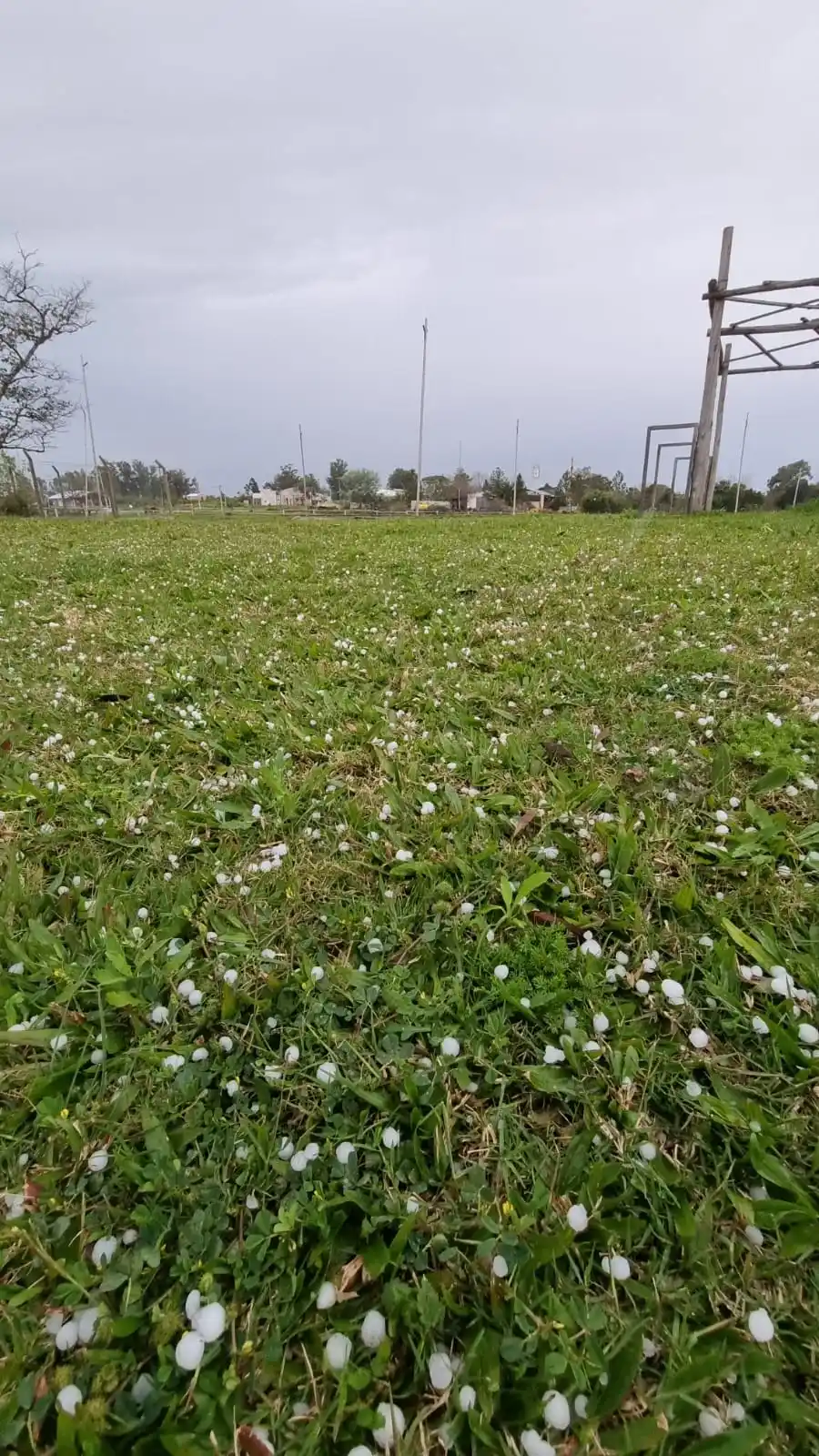 Alerta por el mal tiempo: Graniza en una localidad entrerriana