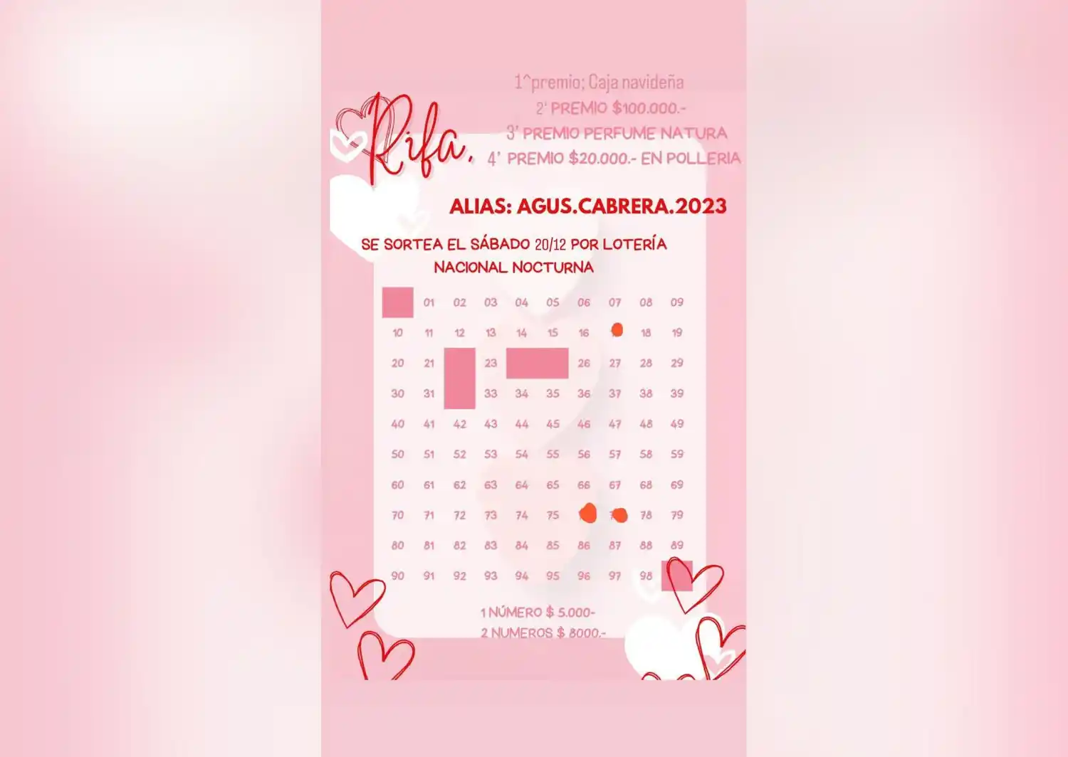 Rifa solidaria para Graciela Becher