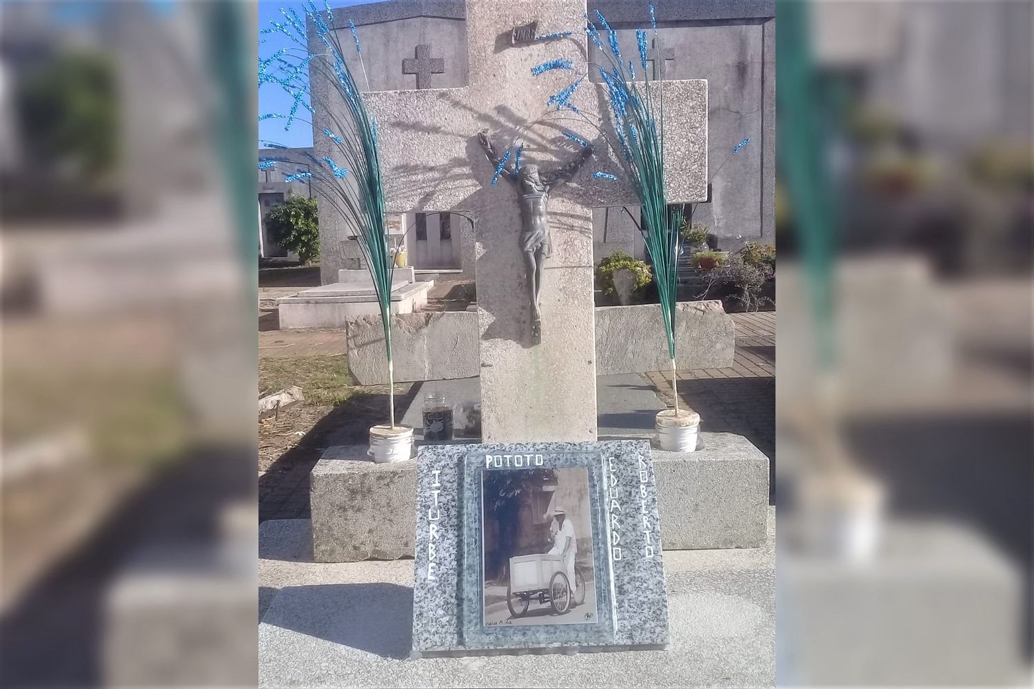 Acondicionaron la tumba de Pototo en el Cementerio, que lucía abandonada