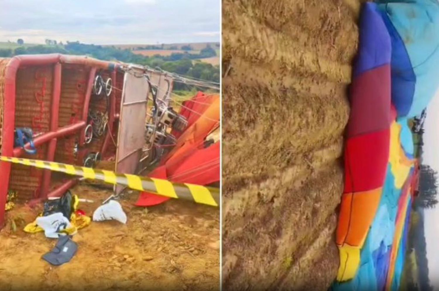 Cayó un goblo aerostático