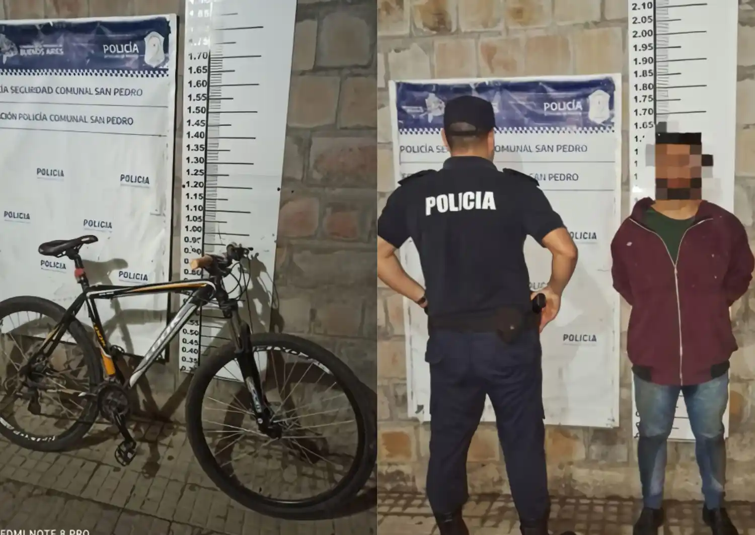 El sujeto fue aprehendido y trasladado a la Comisaría.