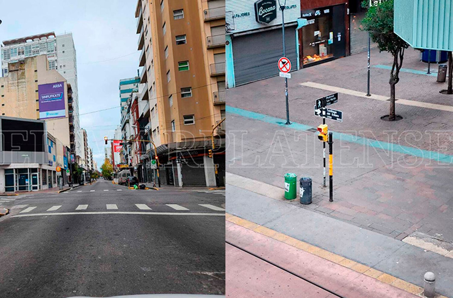 Postales de una mañana desierta en Mar del Plata