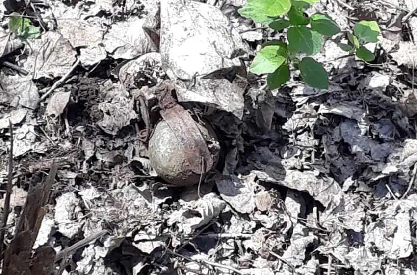 Hallaron una granada en un patio y debieron detonarla