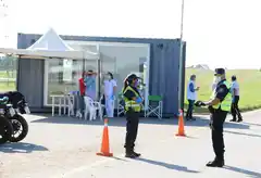El flujo en los puestos de control sanitario también se vio disminuido 