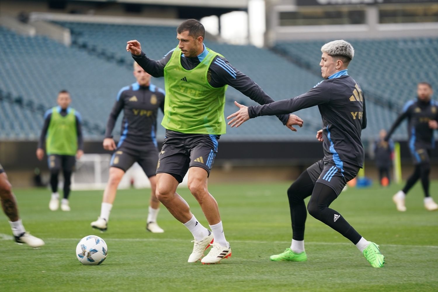 Una imagen del último entrenamiento del seleccionado.