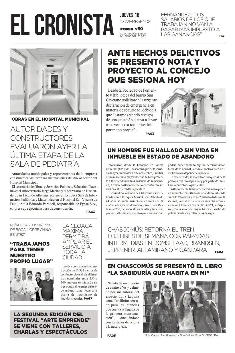 Tapa 18 noviembre 2021