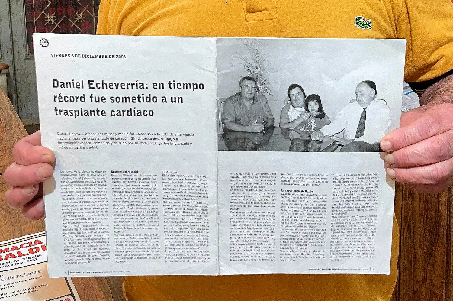 Daniel Echeverría - Paciente trasplantado Le dieron 10 días de vida y el 23 de septiembre se cumplió 19 años de la operación que le salvó la vida - 1