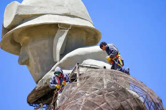 Están realizando el monumento más grande del país en homenaje a los soldados de Malvinas