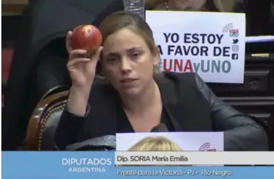Quién es la diputada de la manzana que sorprendió a Marcos Peña