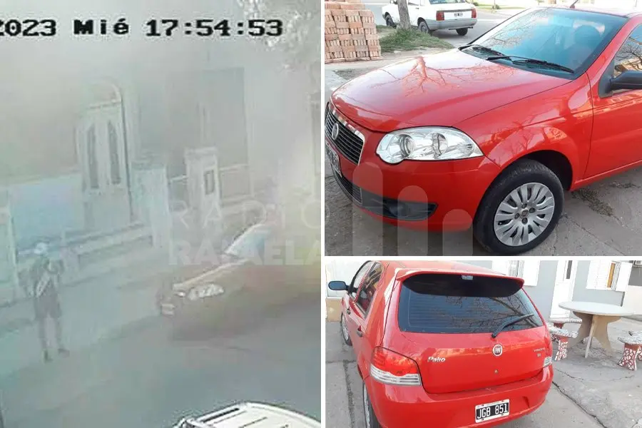Hecho insólito en Rafaela: llegó, dejó la bici abandonada y robó un auto a plena luz del día
