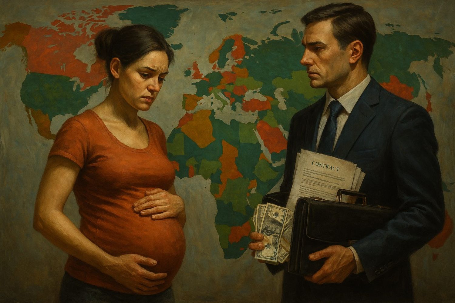 La subrogación de vientre opera bajo marcos legales dispares en el mundo. Detrás de cada contrato, una mujer y un niño quedan atrapados entre el deseo, el dinero y la ley.