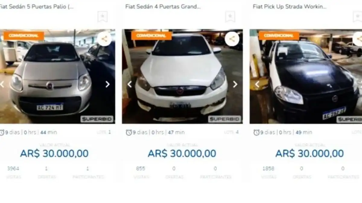 Rematan autos, motos y camiones desde $30.000: ¿dónde participar?