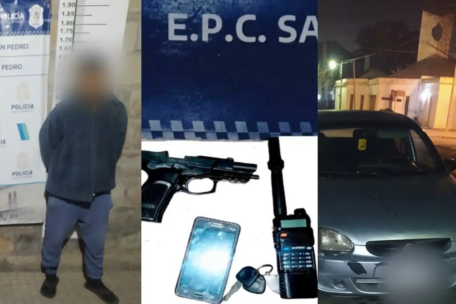 Circulaba en un auto sin documentación y con un arma de guerra