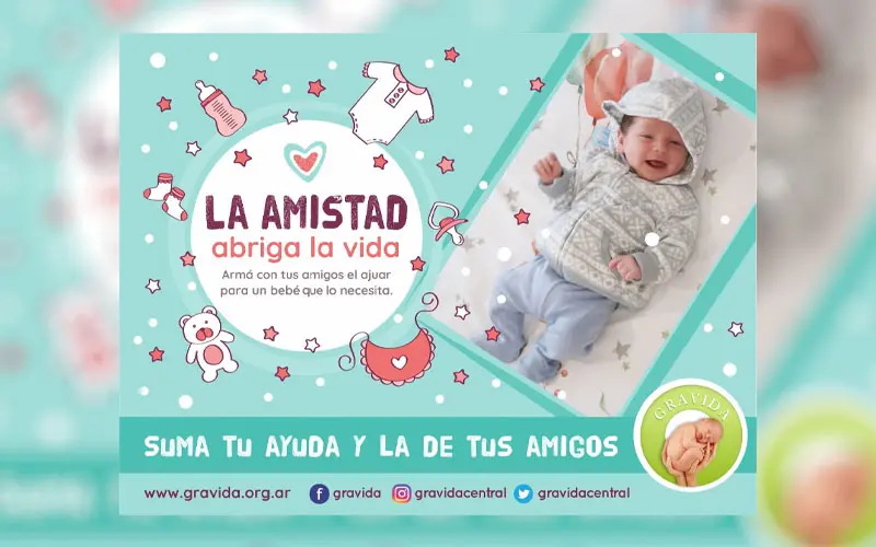 Grávida lanzó la campaña “La amistad abriga la vida”