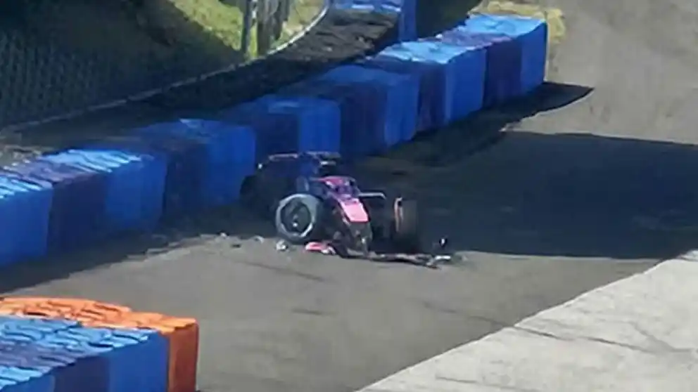 Franco Colapinto sufrió un accidente durante los test de la Fórmula 1 en Hungría: el mensaje de Alpine