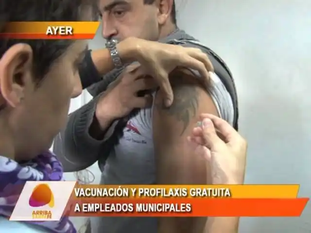 Vacunación y profilaxis gratuita a empleados municipales