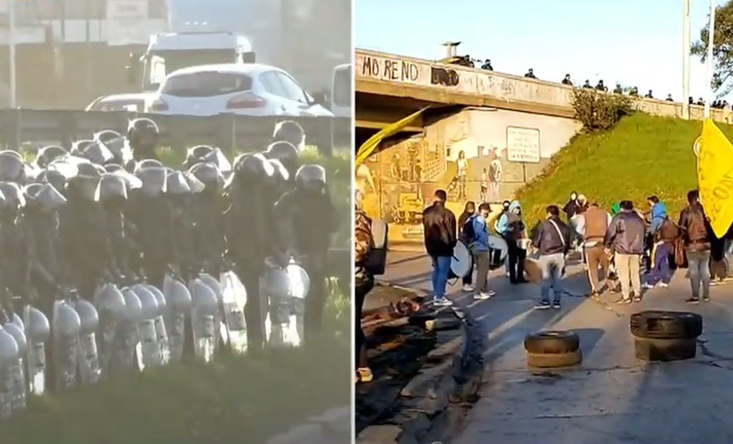 Choferes de colectivos realizan una nueva jornada de cortes en Moreno y en Puente Pueyrredón
