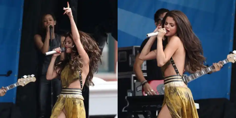 Selena Gómez se olvidó de ponerse ropa interior y casi se le ve todo