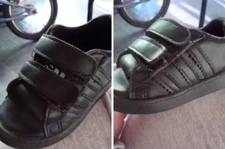 Johana perdió la zapatilla de su bebé.