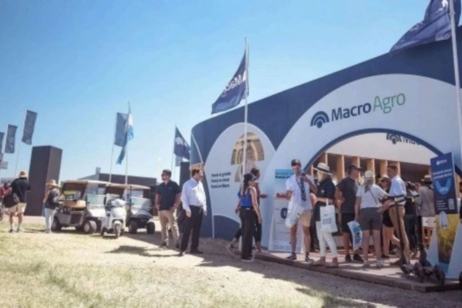 El stand de Banco Macro en Expoagro.