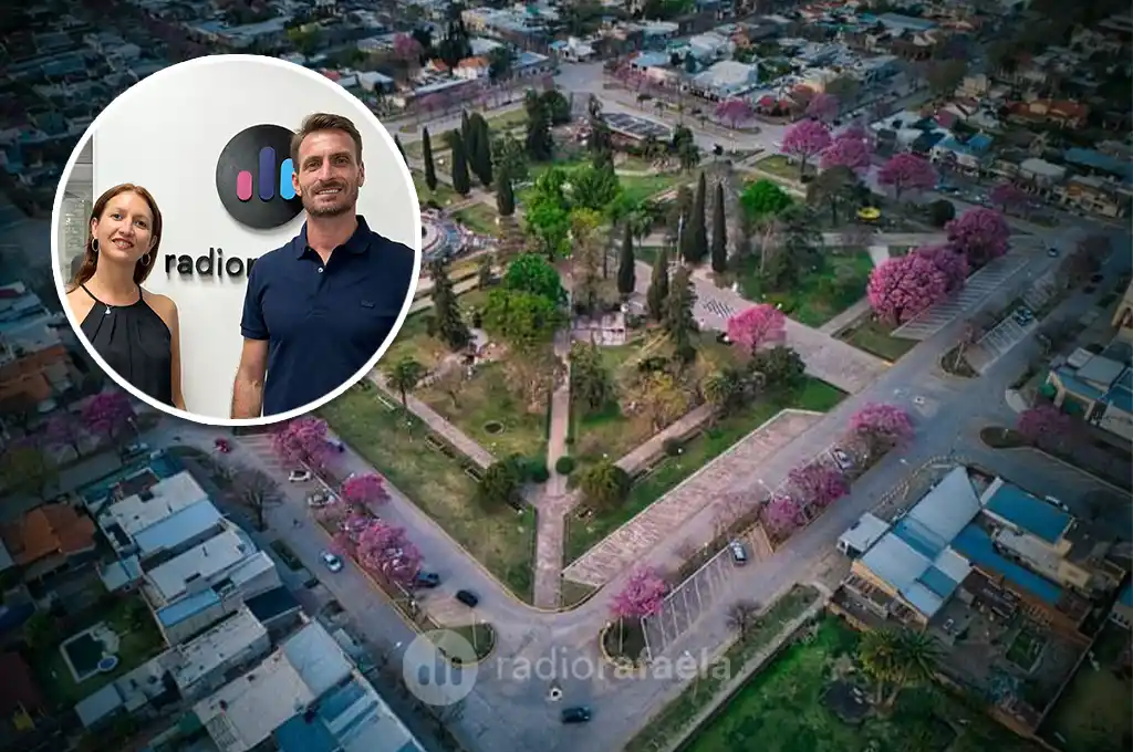 Gonzalo Aira y Romina Neiff en los estudios de Radio Rafaela