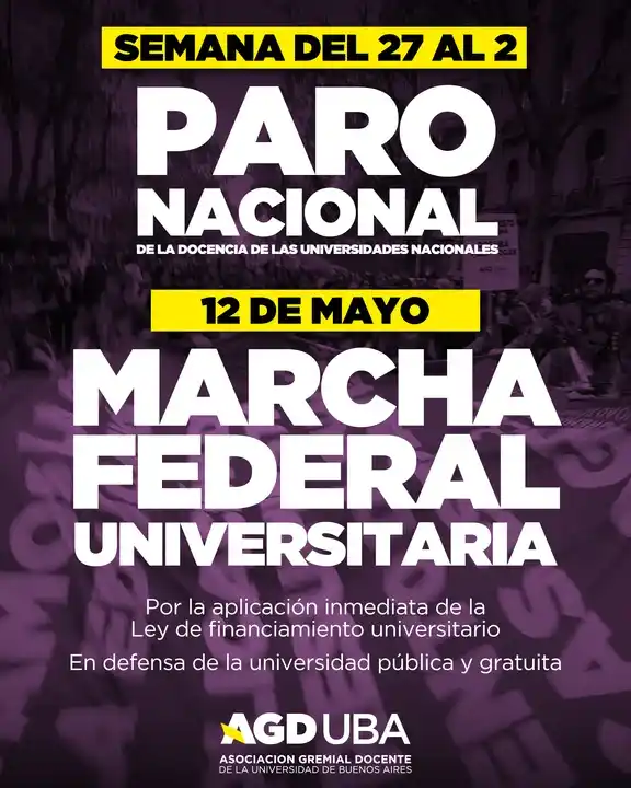 Paro general y Marcha Universitaria