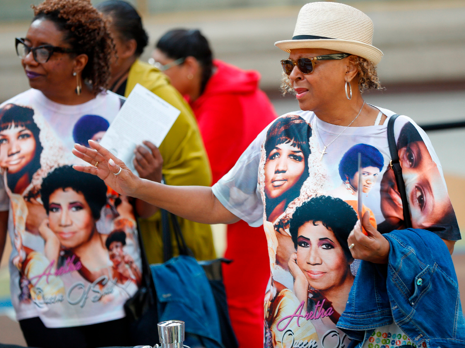 Fanáticos hicieron largas filas para despedir a Aretha franklin