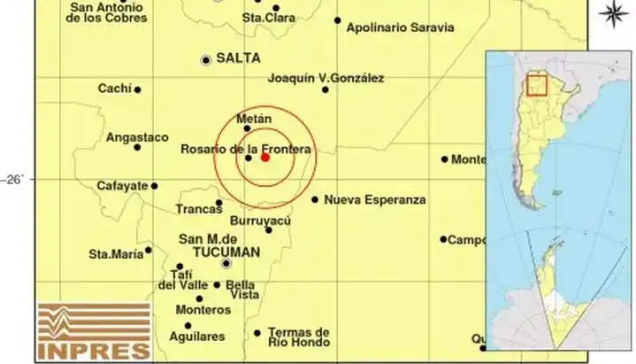 Un sismo de 4 grados sacudió parte de Salta