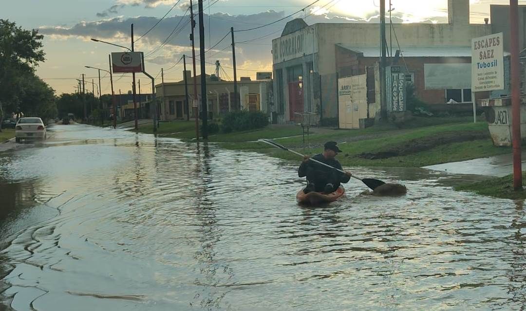 La lluvia causó estragos en Tres Arroyos