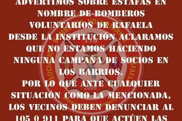 ATENCIÓN: Se hacen pasar por Bomberos Voluntarios para estafar a vecinos 