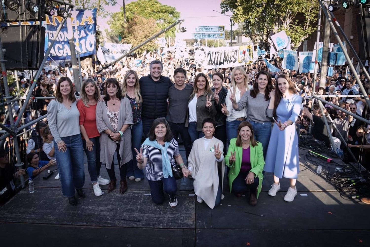 Máximo Kirchner estuvo en el homenaje a Eva Perón, en Los Toldos.