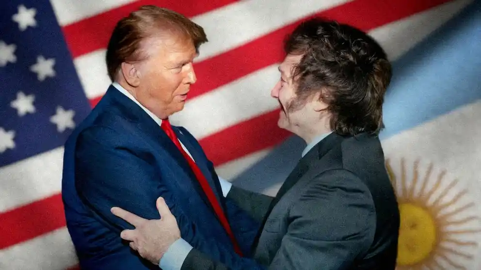 La foto que usó Javier Milei para felicitar a Donald Trump