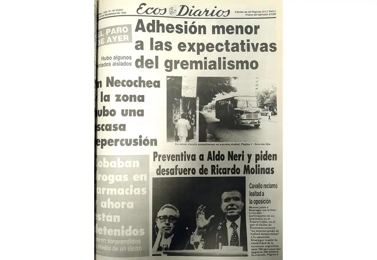 Martes 10 de noviembre de 1992