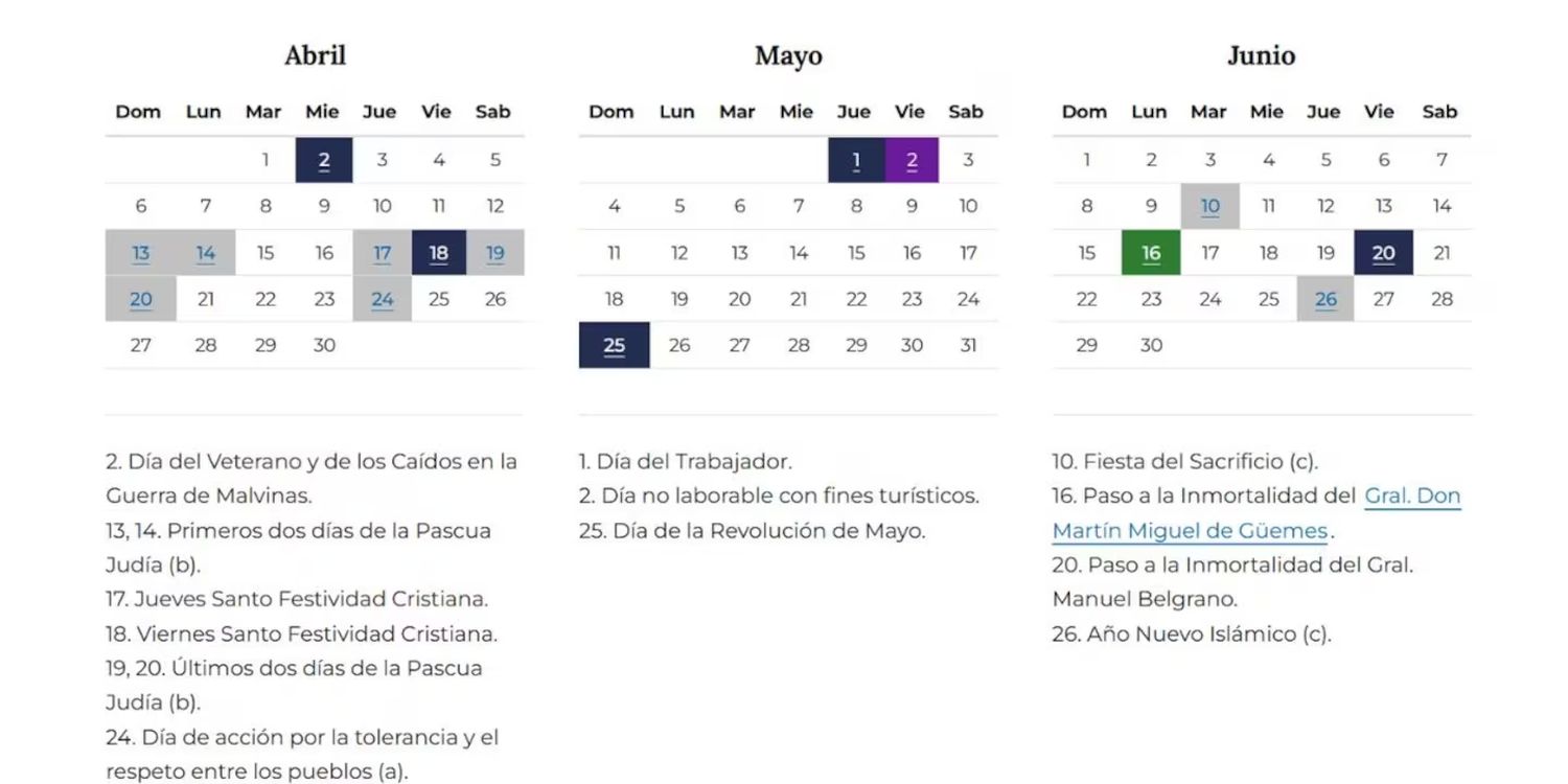 calendario feriado - 1