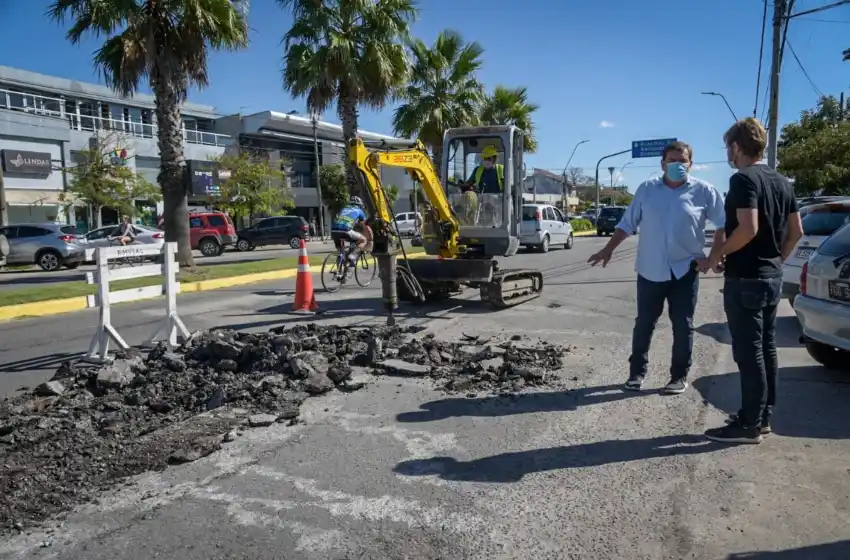 El Municipio dispuso ocho equipos que realizan obras de bacheo de manera simultánea