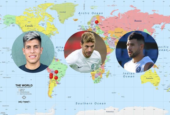 El mapa de los futbolistas sampedrinos por el mundo