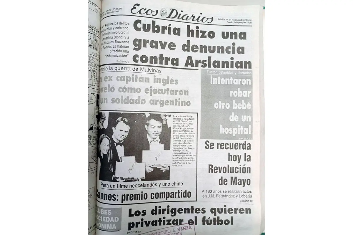 Martes 25 de mayo de 1993
