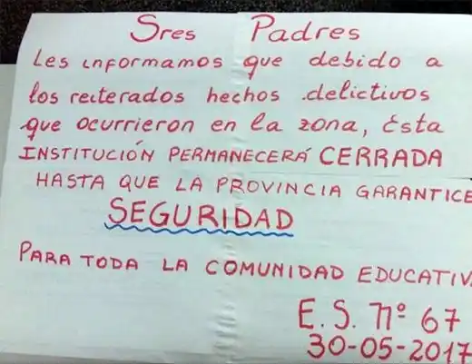 Cansados de los robos, los maestros cerraron 7 escuelas en Lomas de Zamora