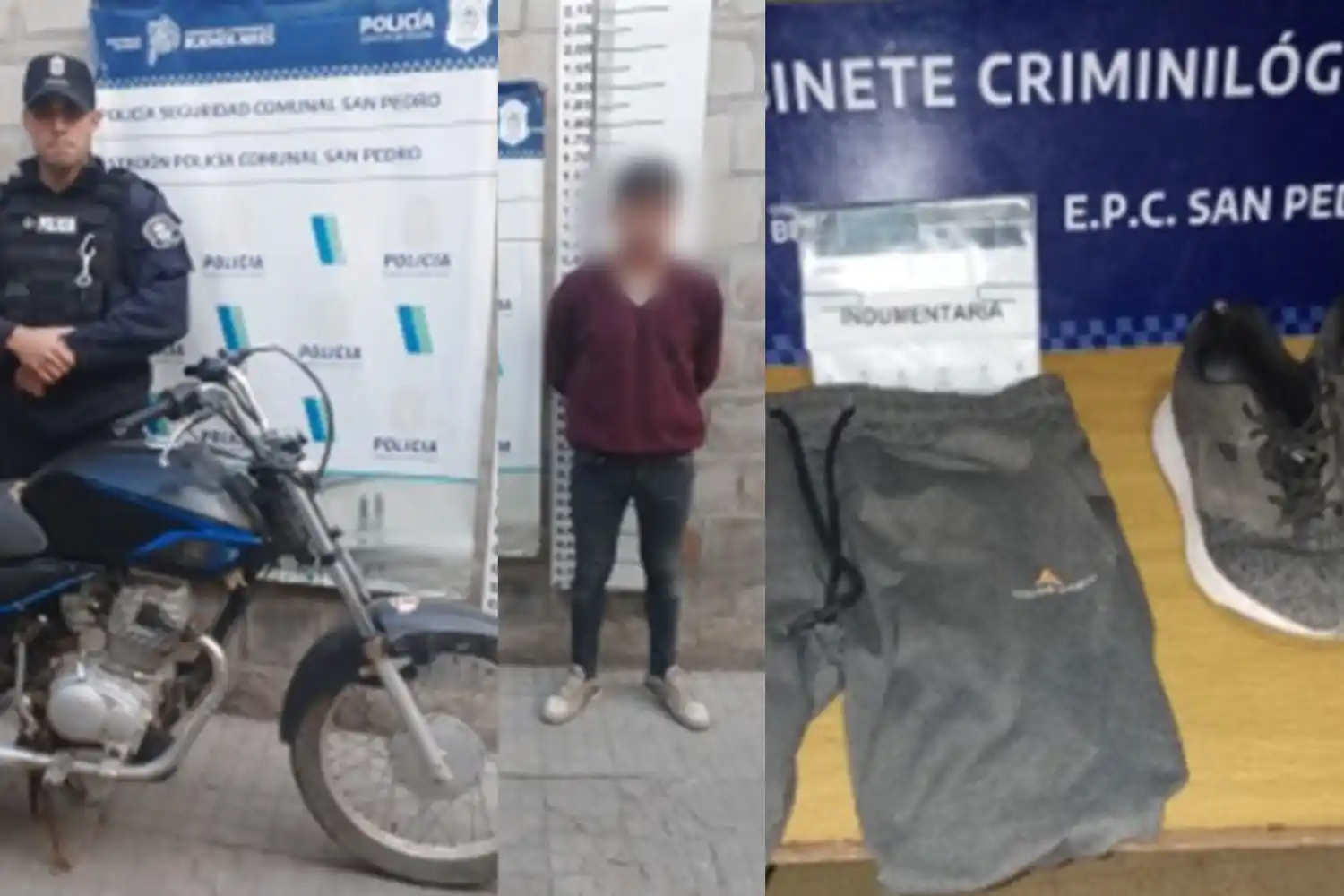 Detienen a sospechoso de un robo y secuestraron la moto con la que cometió el hecho