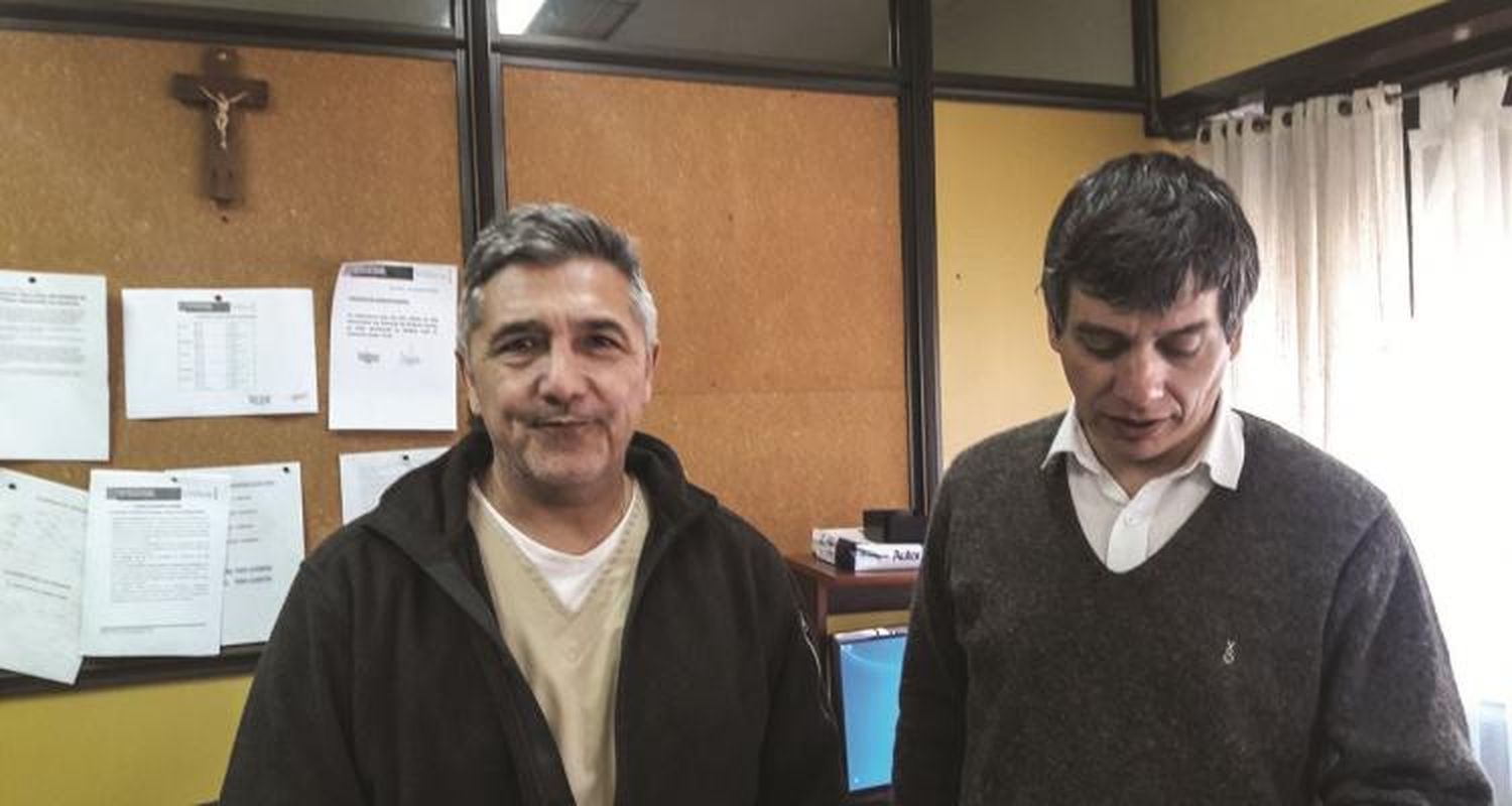 Salgado con Britos en el Hospital