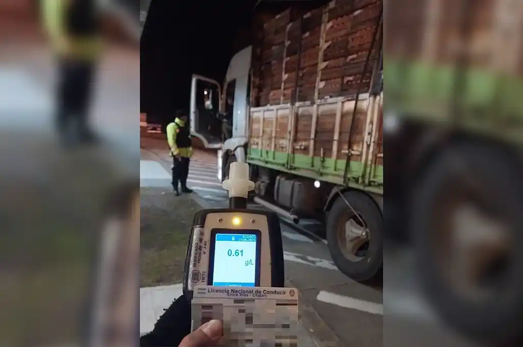 Detectaron a un camionero con alcoholemia positiva en un control sobre la Ruta Nacional 168