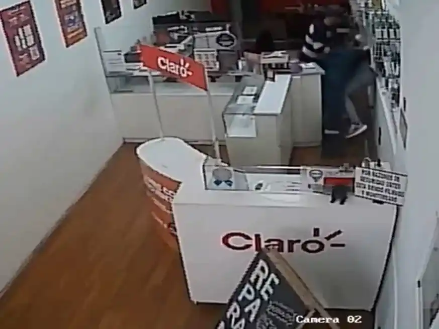 Dos delincuentes ingresaron a un local comercial y agredieron físicamente al empleado.