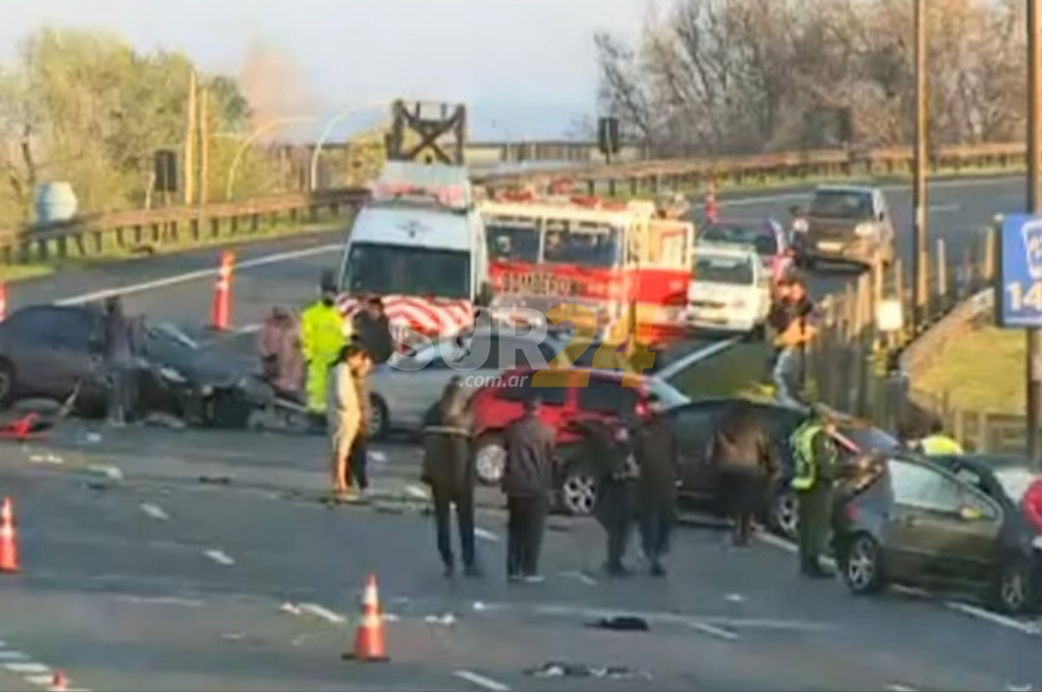 Dos muertos y tres heridos tras un accidente múltiple en la Panamericana