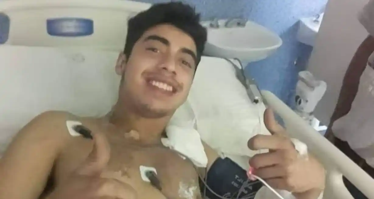 El joven se encuentra en buen estado y fue dado de alta este martes.