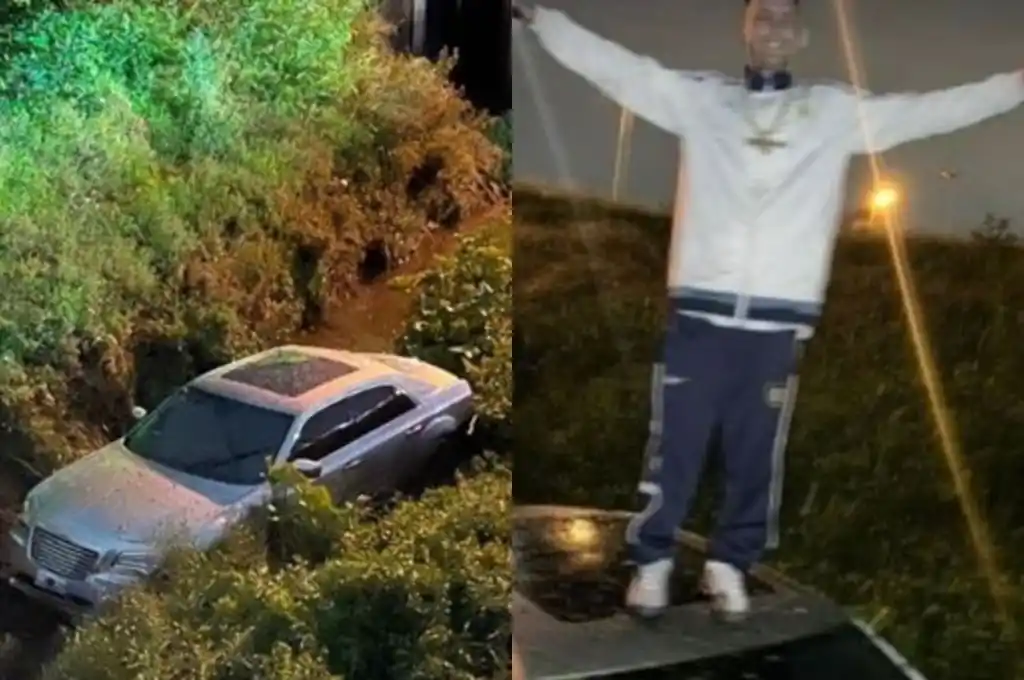 El vehículo accidentado quedó en el lugar del incidente.